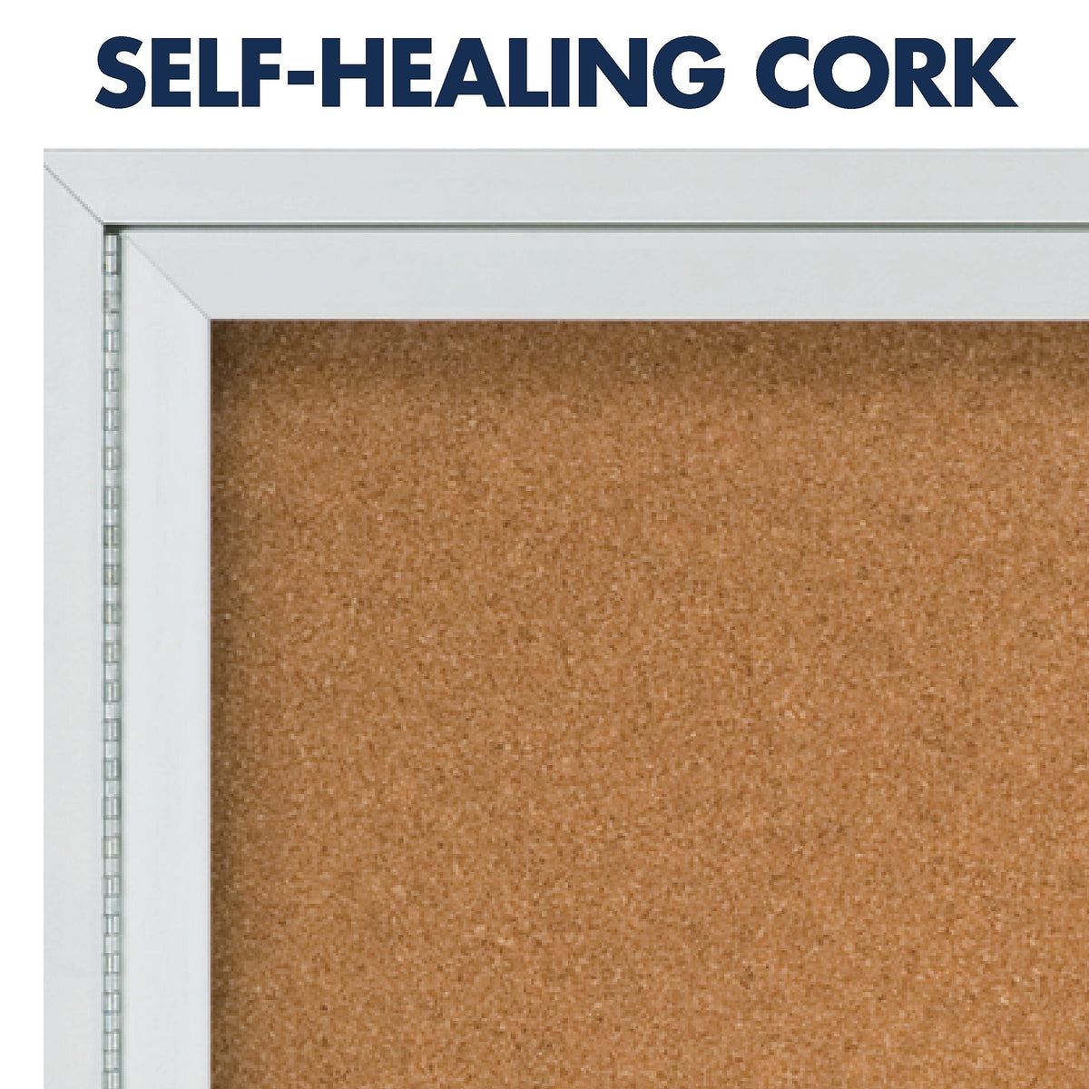 Quartet Cork Enclosed Board, Aluminum Frame, 3'H x 4'W