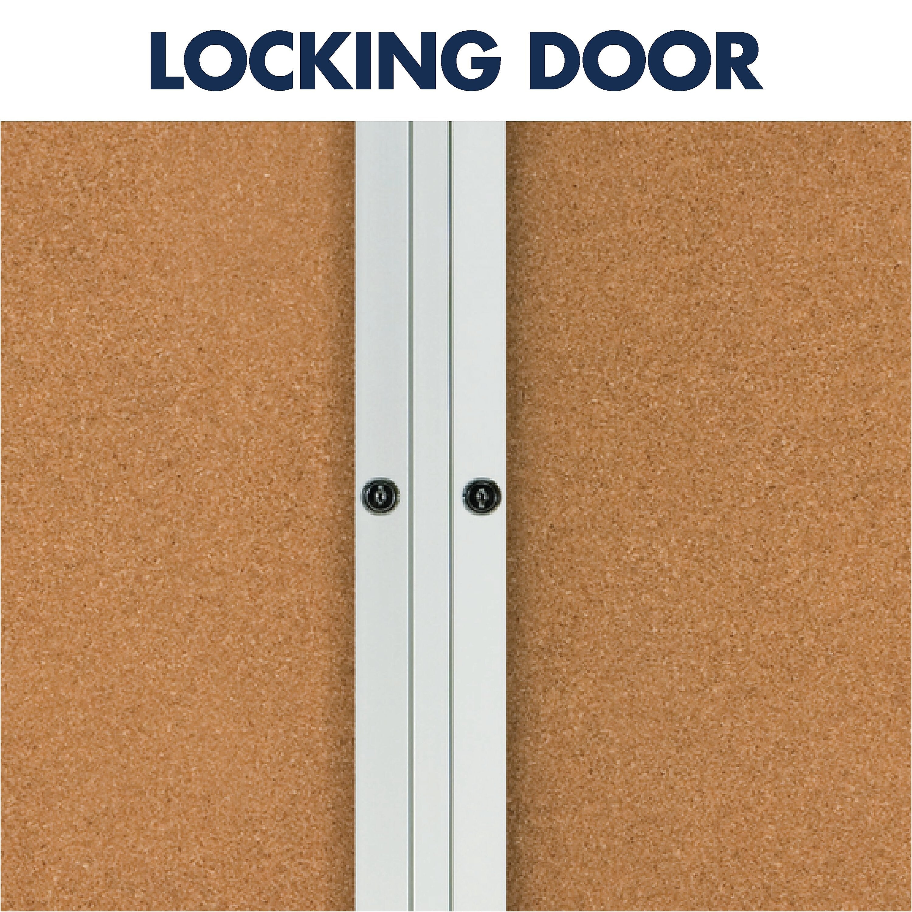 Quartet Cork Enclosed Board, Aluminum Frame, 3'H x 4'W