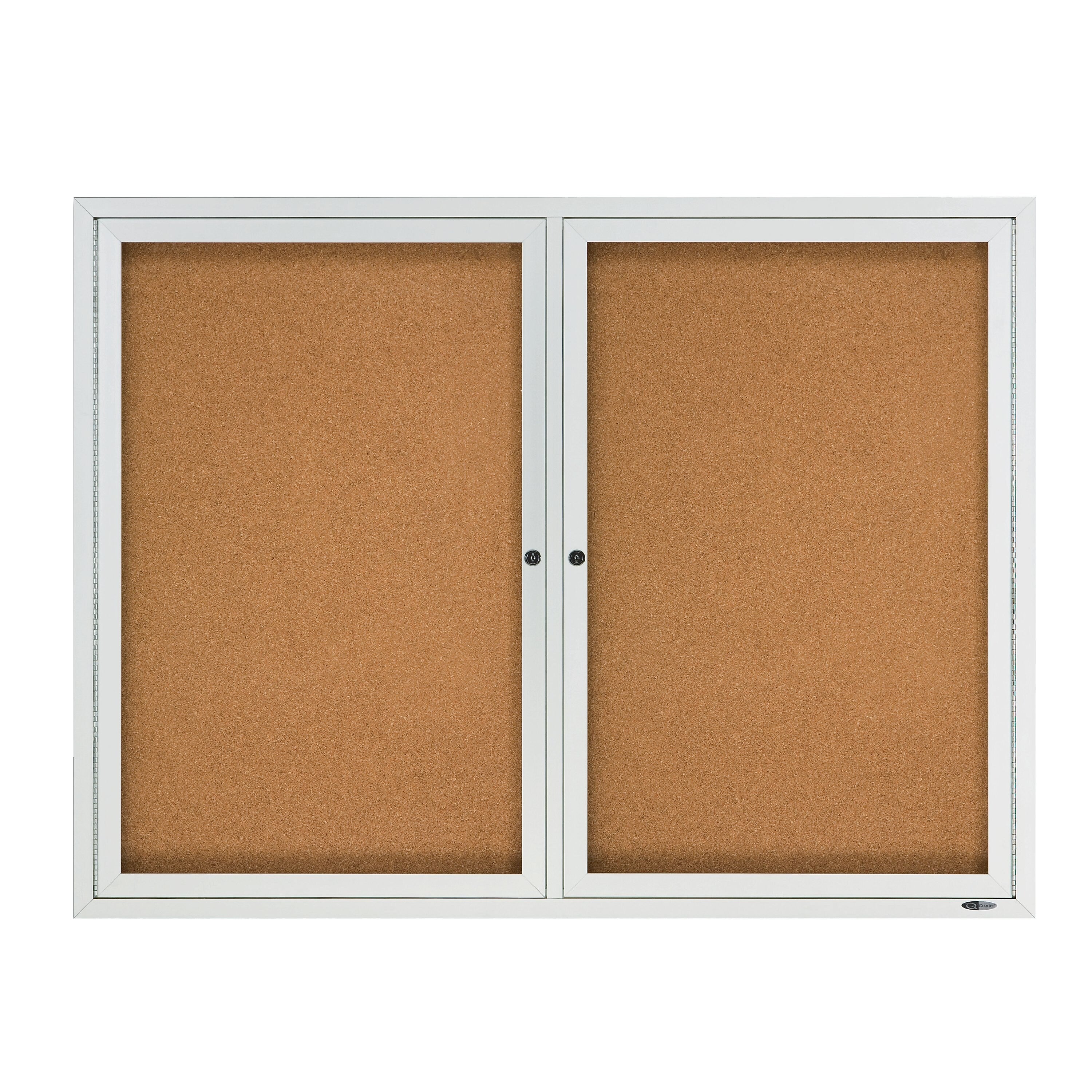 Quartet Cork Enclosed Board, Aluminum Frame, 3'H x 4'W