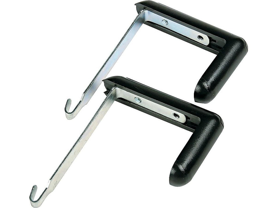 Quartet Cubicle Hangers, Black Pair