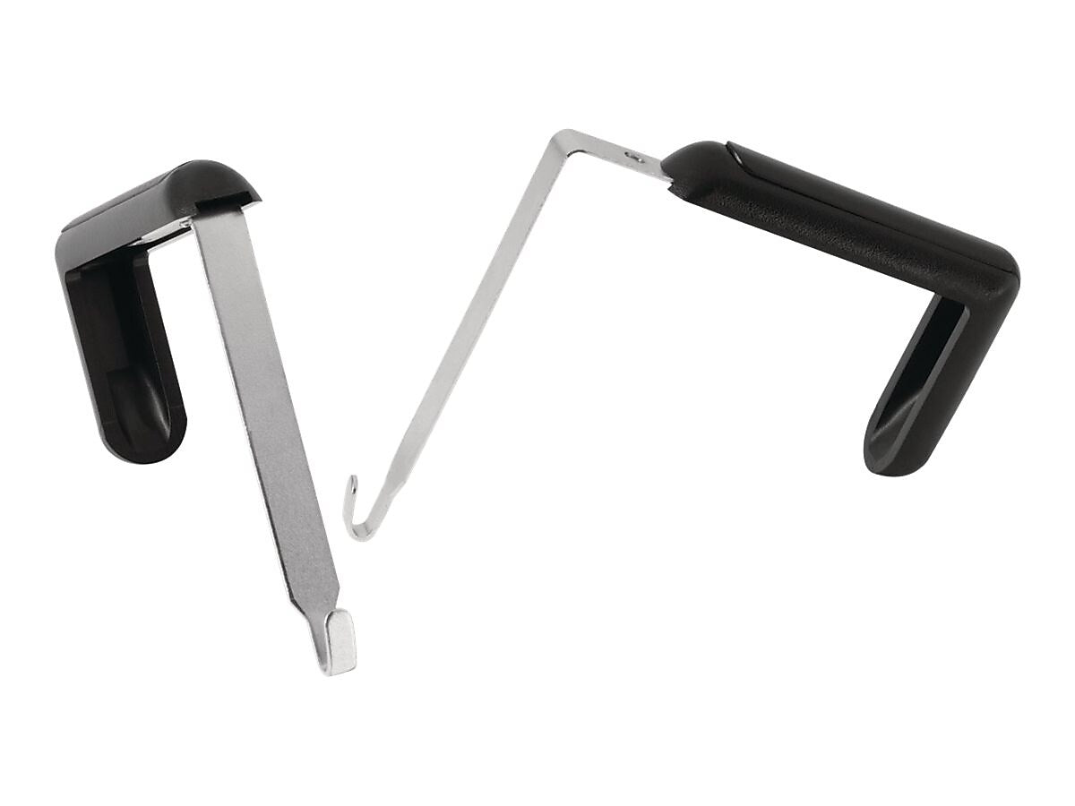 Quartet Cubicle Hangers, Black Pair