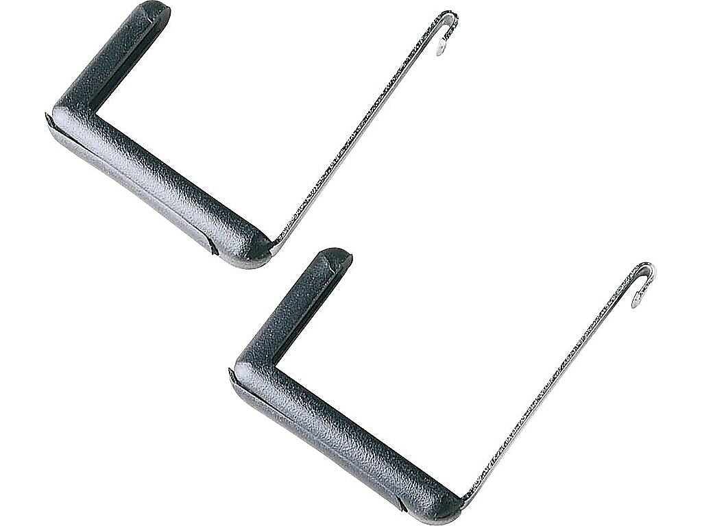 Quartet Cubicle Hangers, Black Pair