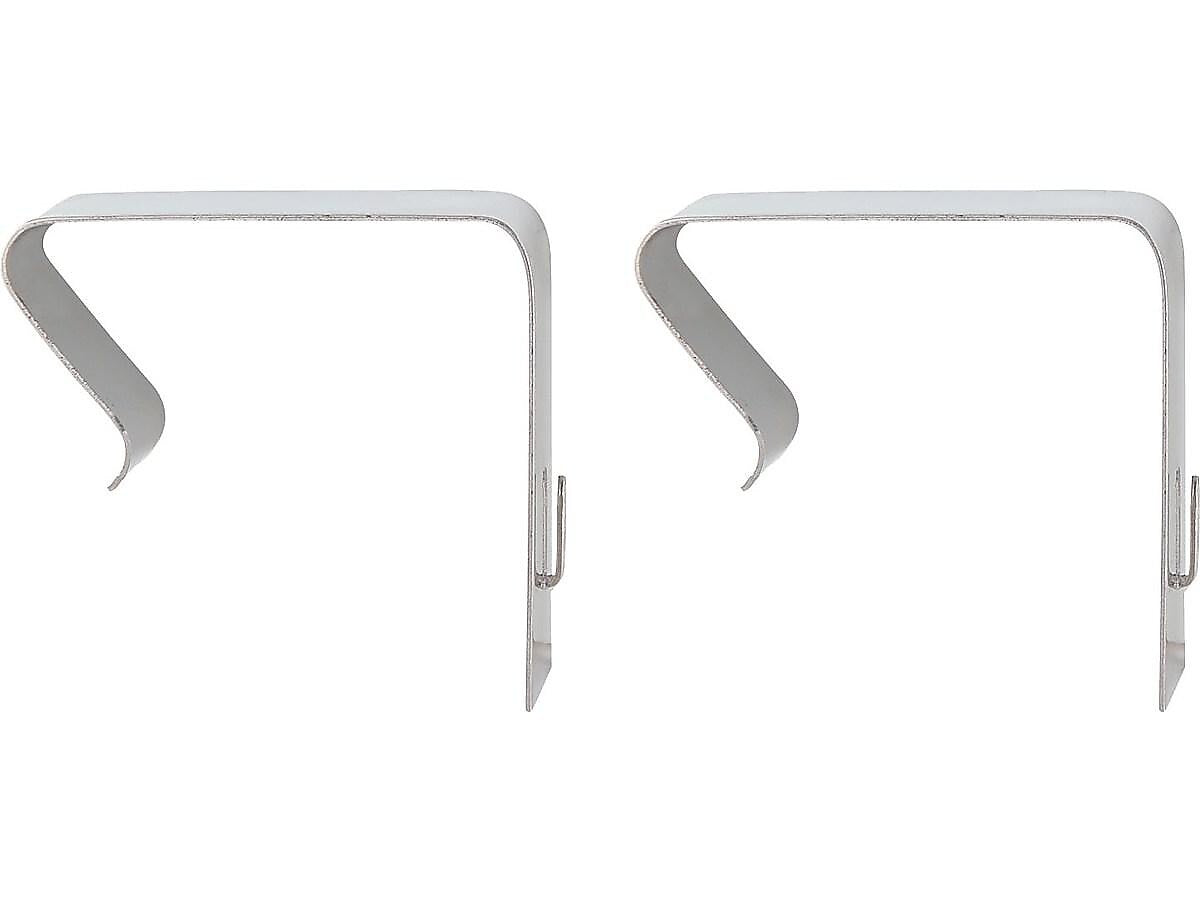 Quartet Cubicle Hangers, Silver, 1/Pair