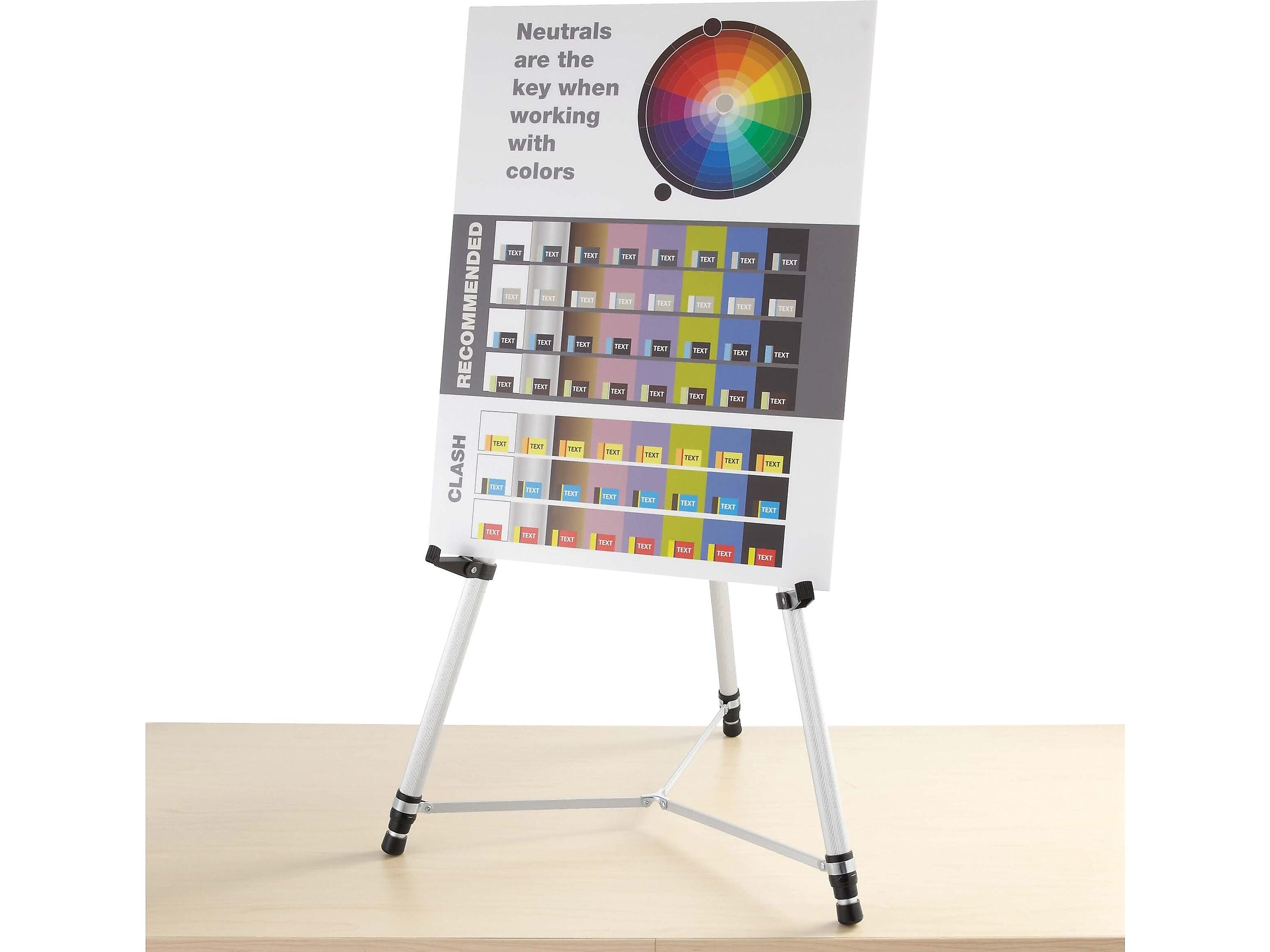 Quartet Display Easel, 66", Silver Aluminum