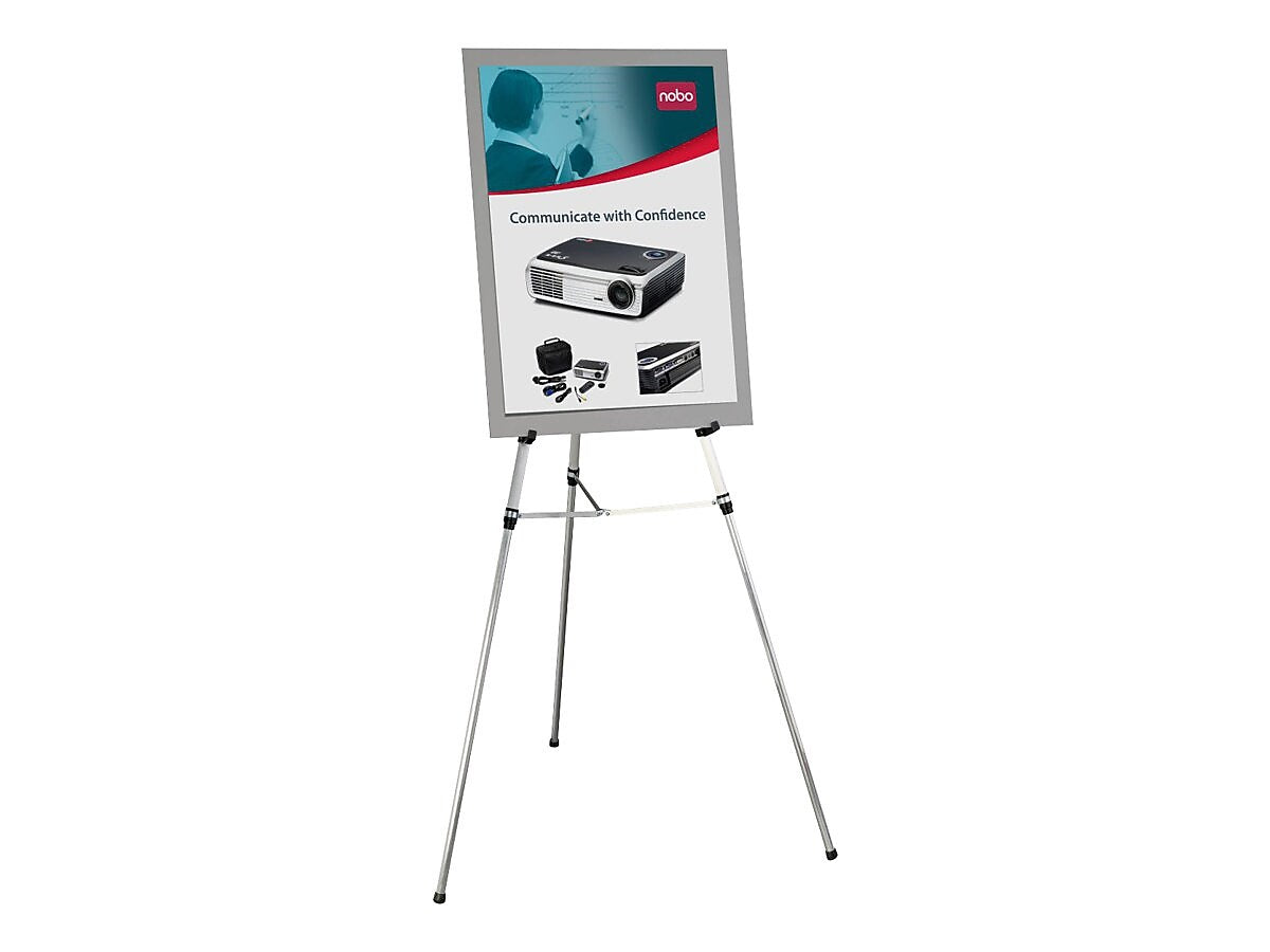 Quartet Display Easel, 66", Silver Aluminum