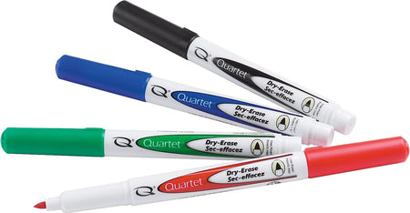 Quartet Dry Erase Markers, Fine Tip, Assorted, 4 Pack