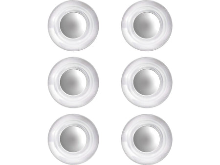 Quartet Glass Board 0.75" Magnets, Clear, 6/Pack