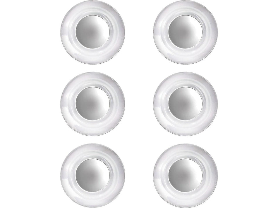 Quartet Glass Board 0.75" Magnets, Clear, 6/Pack