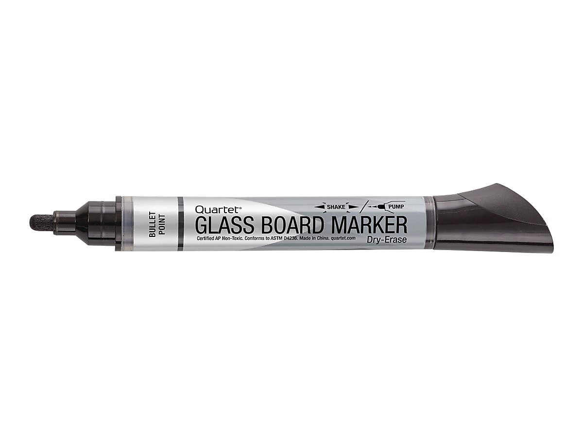 Quartet Glass Board Dry Erase Markers, Bullet Tip, Assorted, 4/Pack