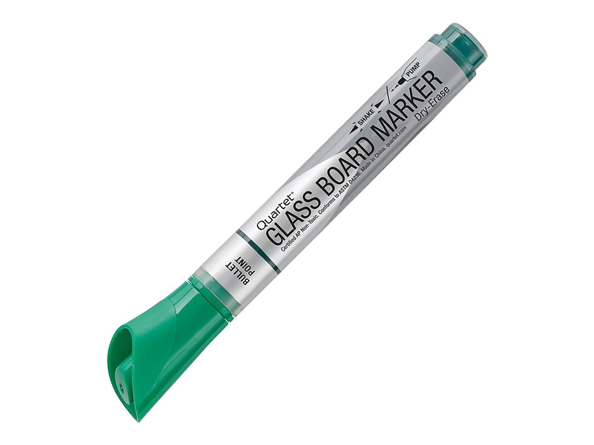 Quartet Glass Board Dry Erase Markers, Bullet Tip, Assorted, 4/Pack