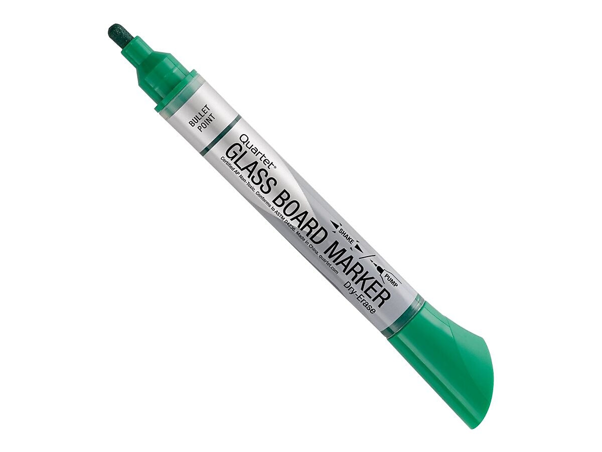 Quartet Glass Board Dry Erase Markers, Bullet Tip, Assorted, 4/Pack