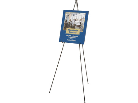 Quartet Instant Easel Display Easel, 63", Black Aluminum