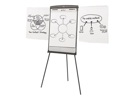 Quartet Magnetic Easel, 70", Graphite Metal