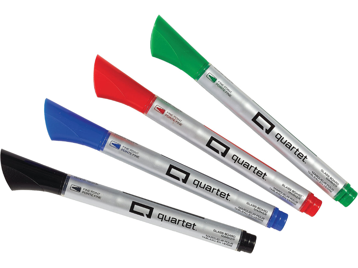 Quartet Premium Dry Erase Markers, Fine Tip, Assorted, 4/Pack