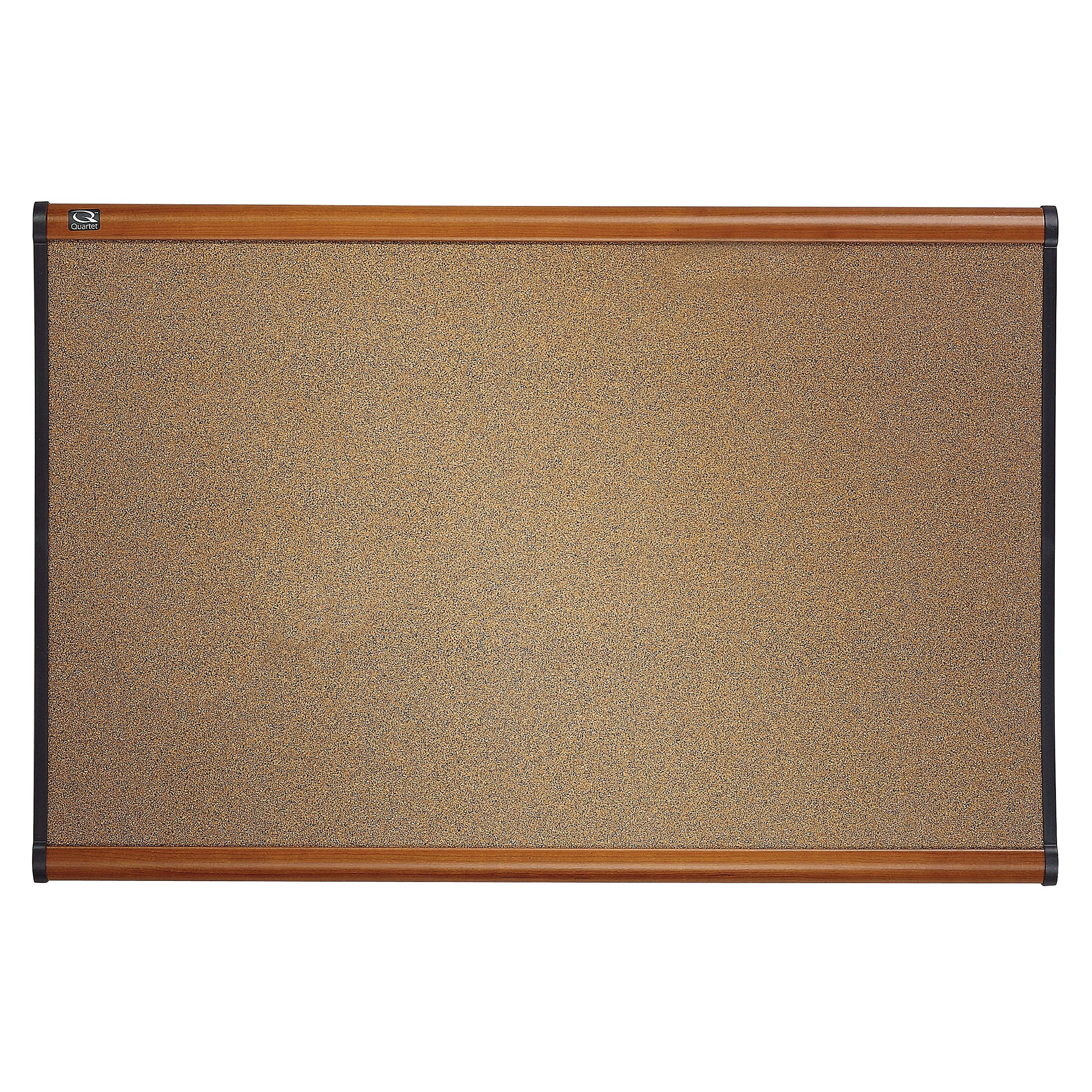 Quartet Prestige Cork Bulletin Board, Cherry Frame, 2'H x 3'W