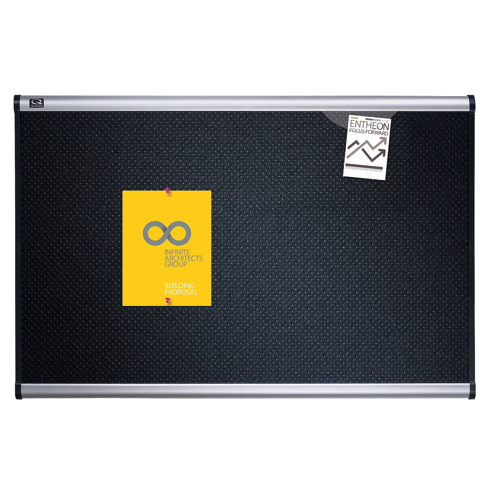 Quartet Prestige Foam Bulletin Board, Aluminum Frame, 3'H x 4'W