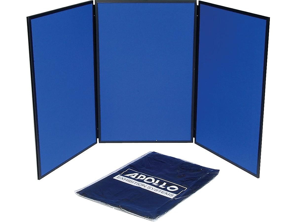 Quartet Show-It! Display, 6' x 3', Blue/Gray