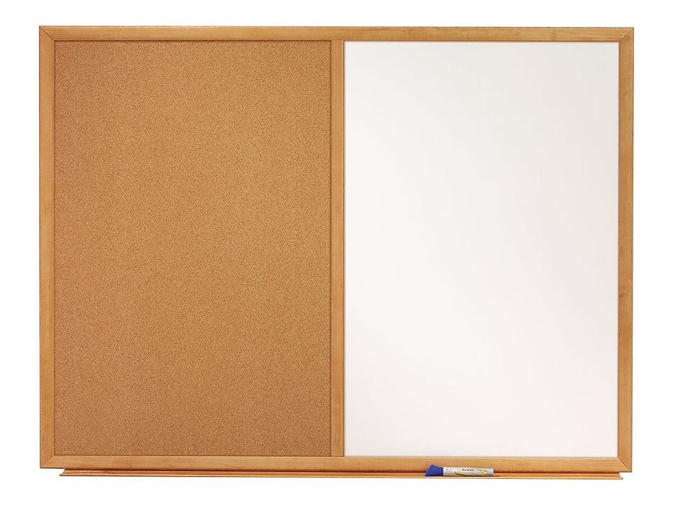 Quartet Standard Cork & Dry Erase Whiteboard, 3' x 2'