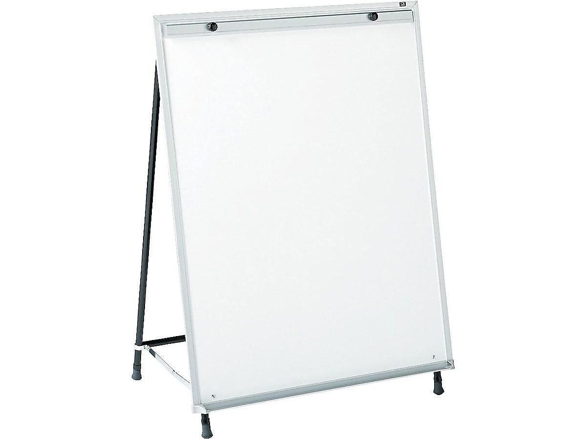 Quartet Total Erase Flip Chart Easel, 70", Black Steel