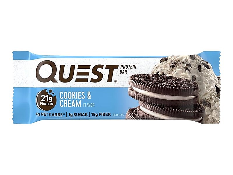 Quest Gluten Free Cookies & Cream Protein Bar, 2.12 oz, 12/Box