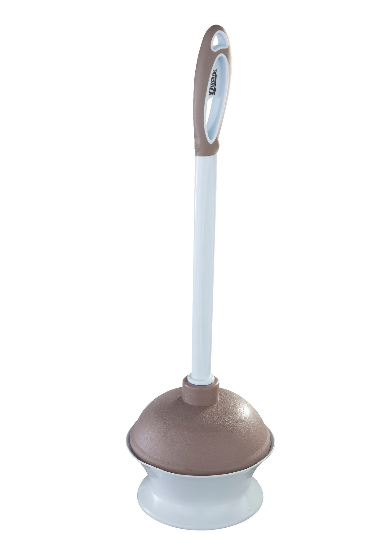 Quickie Plastic Toilet Plunger & Caddy w/ Microban