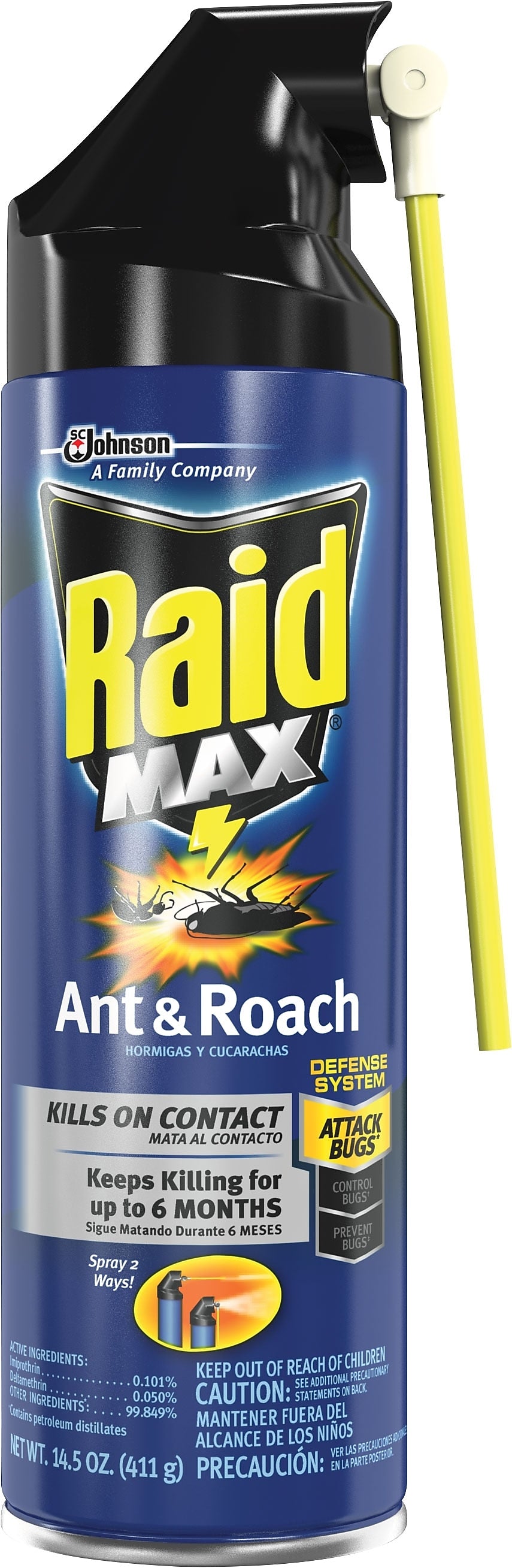 Raid Max Ant & Roach Killer, 14.5 oz.