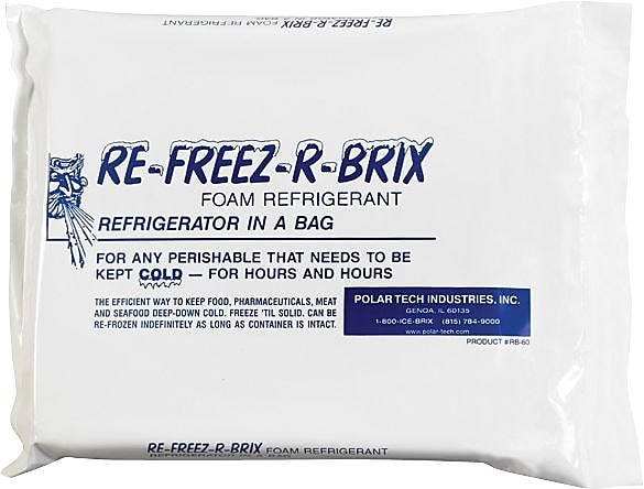 Re-Freez-R-Brix Cold Pack, 64 oz., 9" x 8", 6/Carton