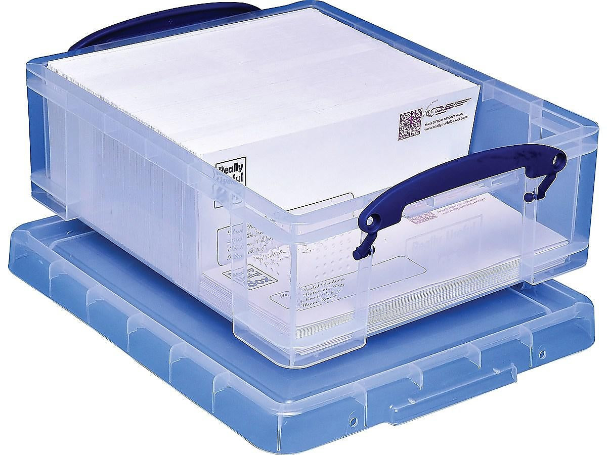 Really Useful Box® 8.1 Liter Snap Lid Storage Bin, Clear
