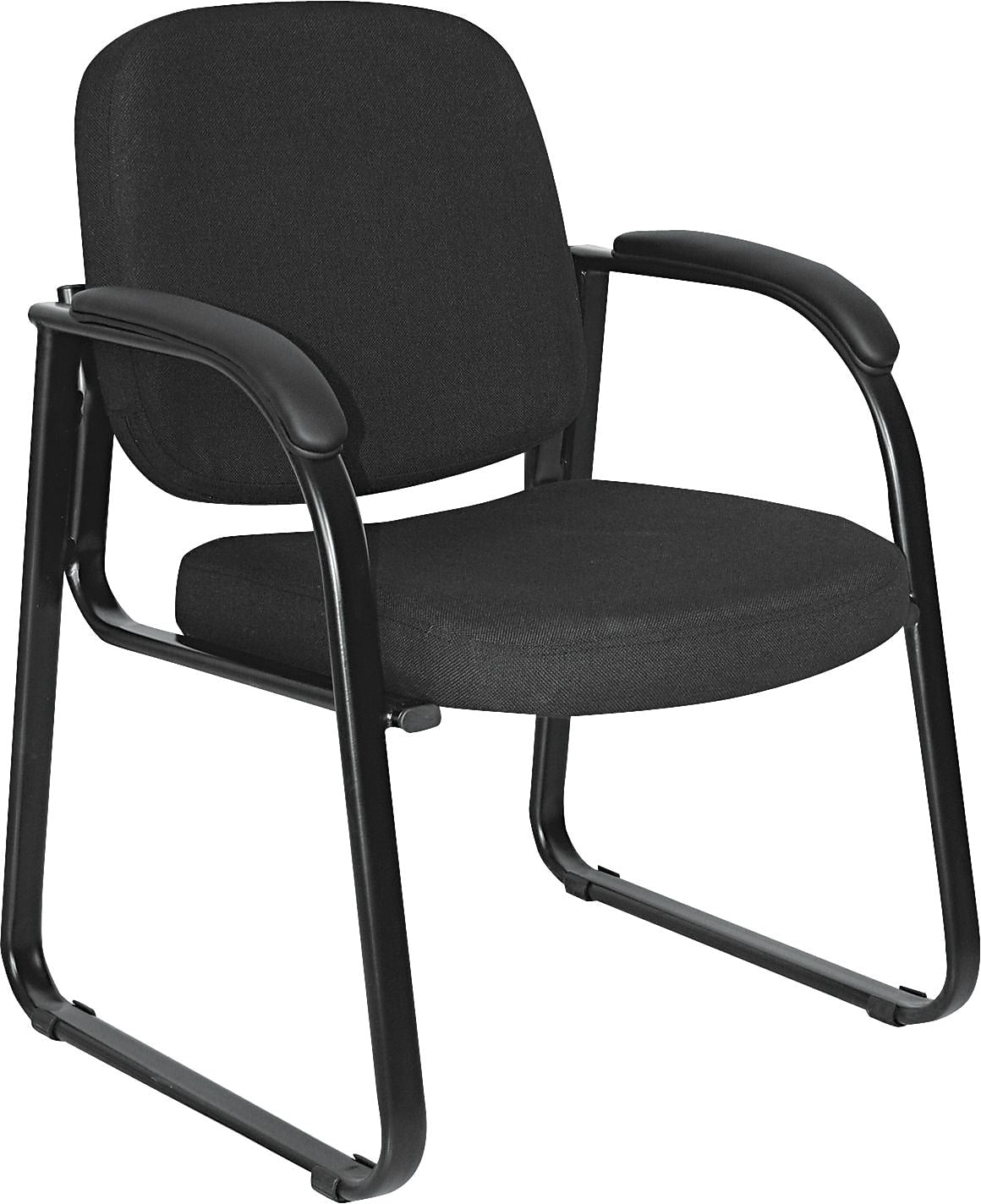 Reception Lounge Series SLED Base Guest Chair, Black Fabric