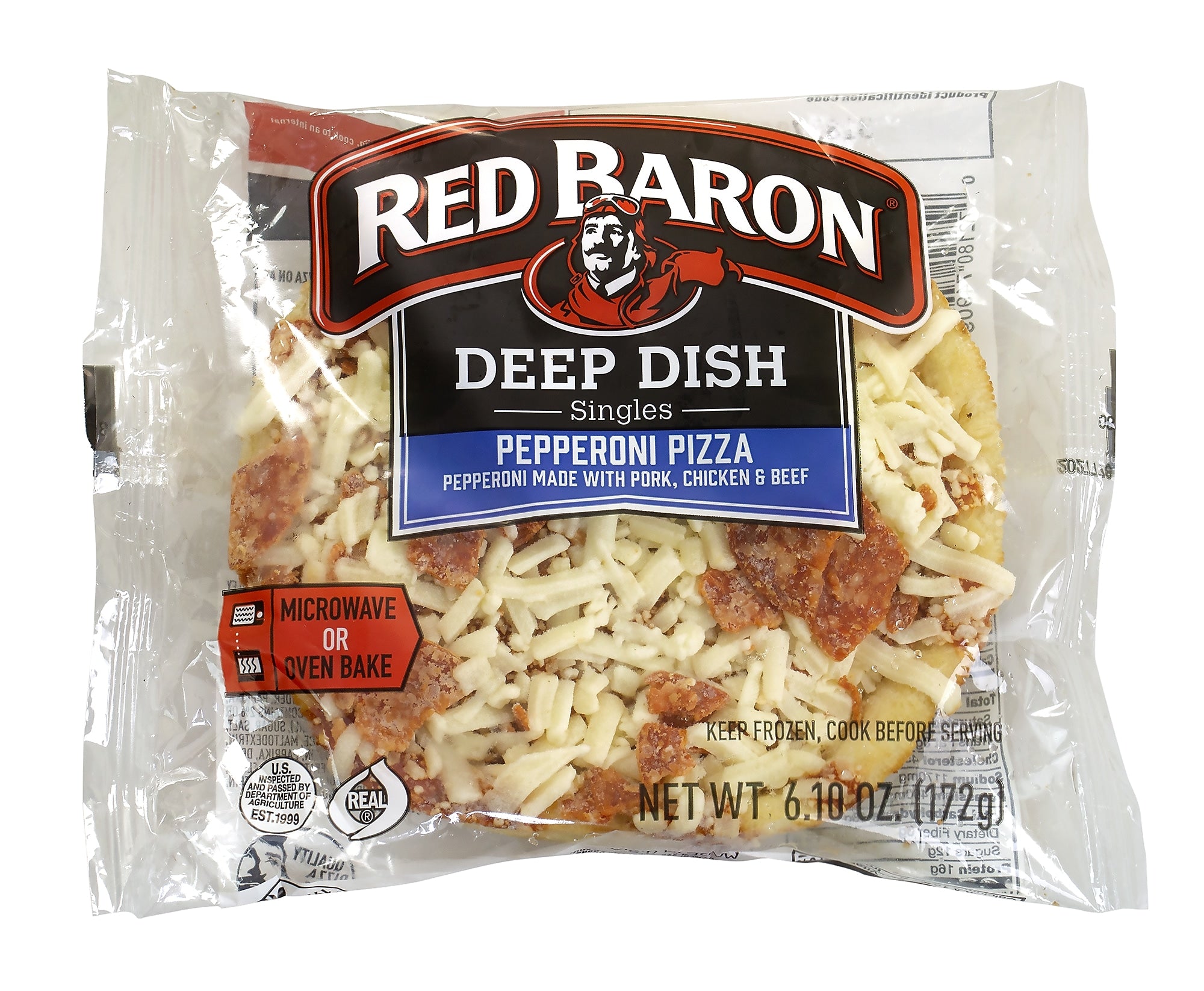 Red Baron Deep Dish Pizza Singles Variety Pack, 12/Pack