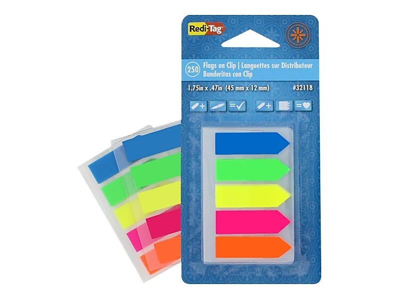Redi-Tag Arrow Flags, Assorted Colors, 0.47