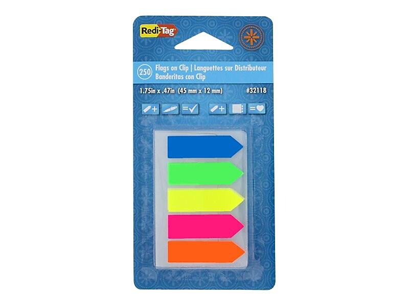 Redi-Tag Arrow Flags, Assorted Colors, 0.47