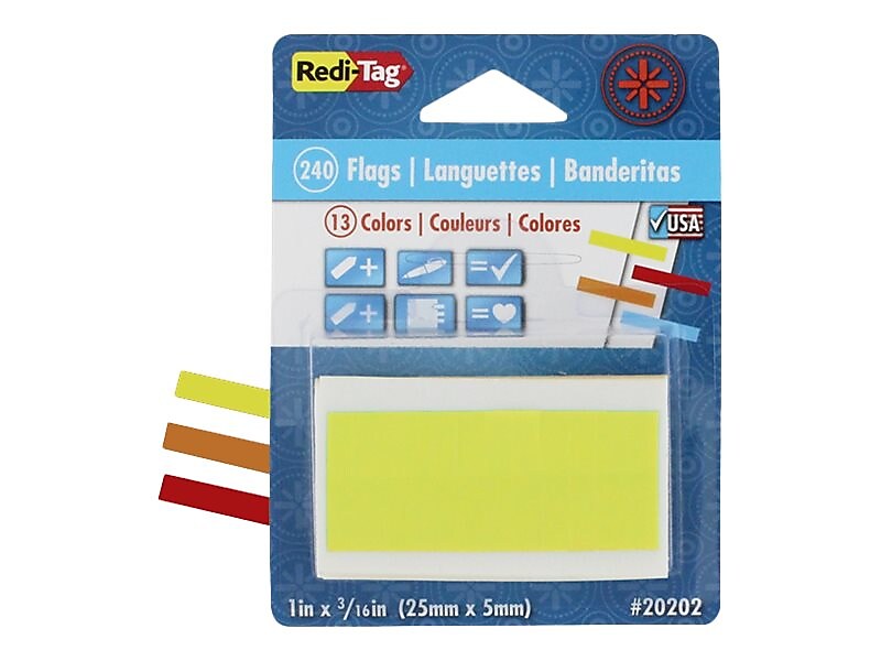 Redi-Tag Flags, Assorted Colors, 1