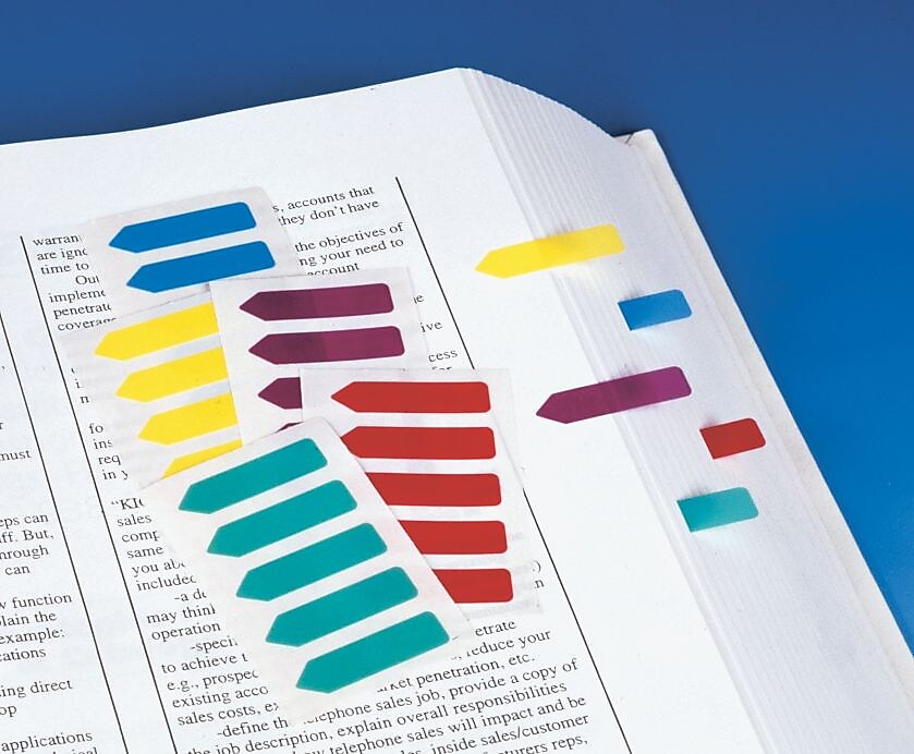 Redi-Tag® Mini Arrow Page Flags, Blank, Assorted Colors, 1 1/4
