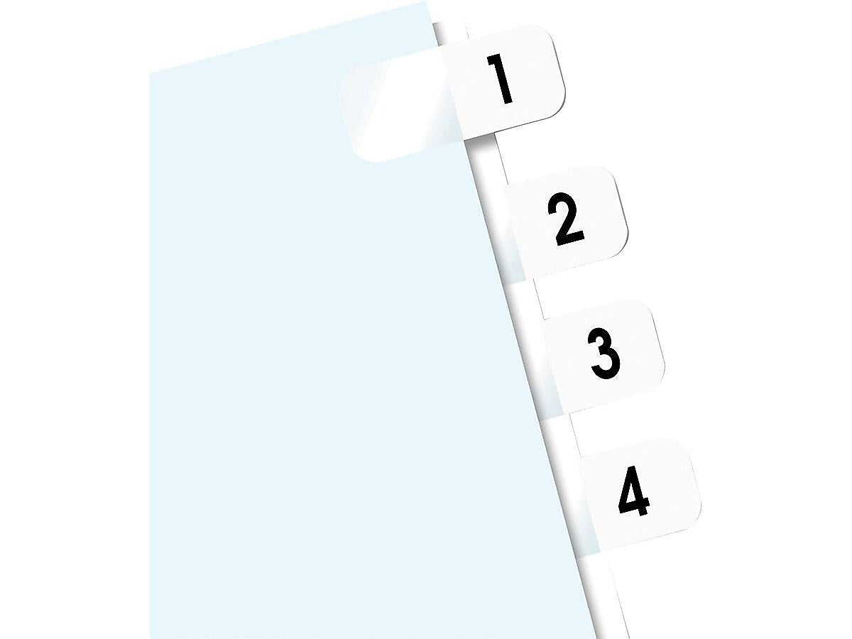 Redi-Tag® Numerical Tabs, White, 1