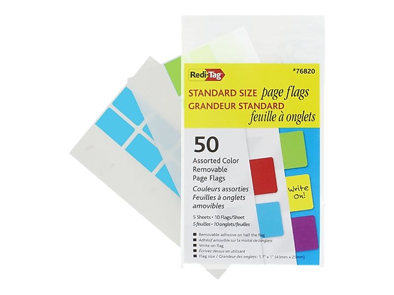 Redi-Tag Page Flags, Assorted Colors, 1
