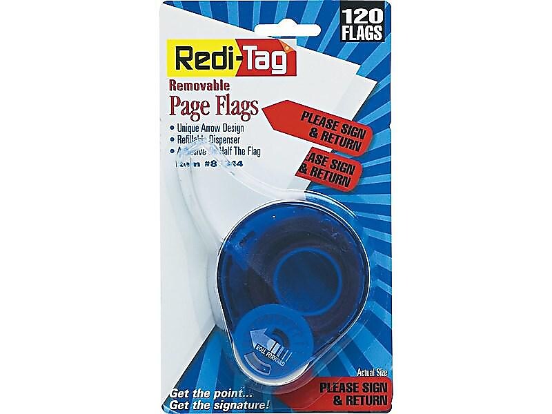 Redi-Tag Page Flags, Red, 1.88