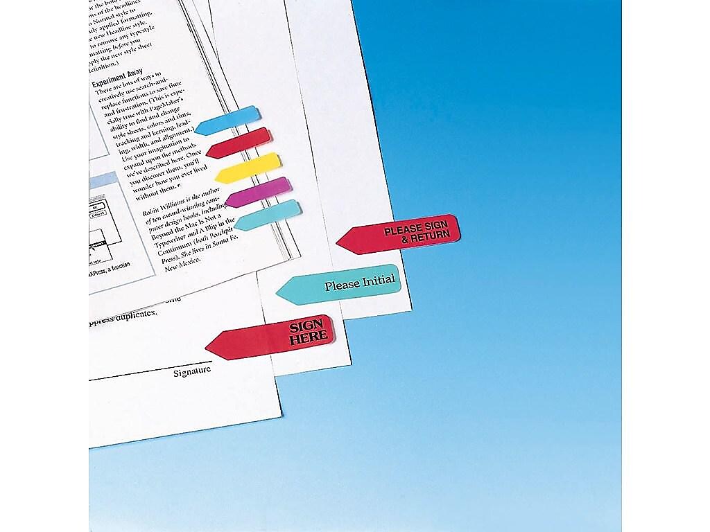Redi-Tag Sign Here Flags, Red, 1.88