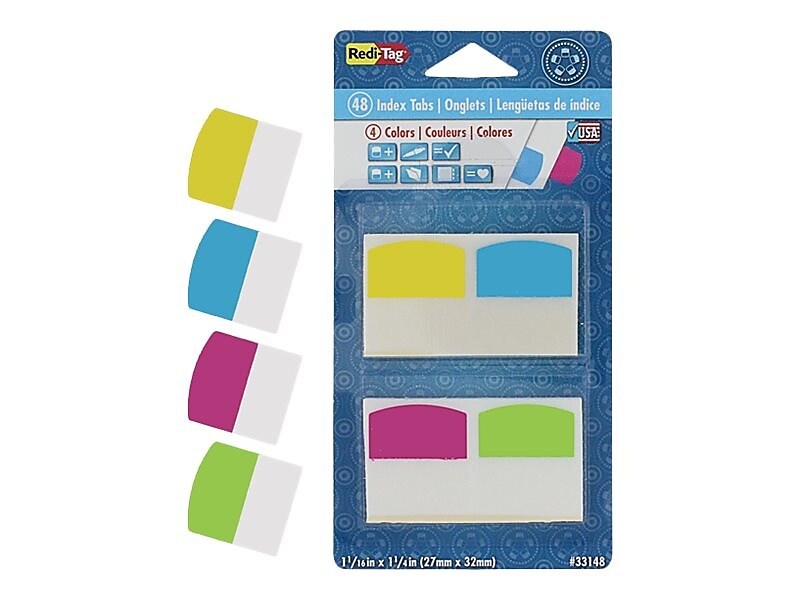 Redi-Tag Tabs, Assorted Colors, 1.06