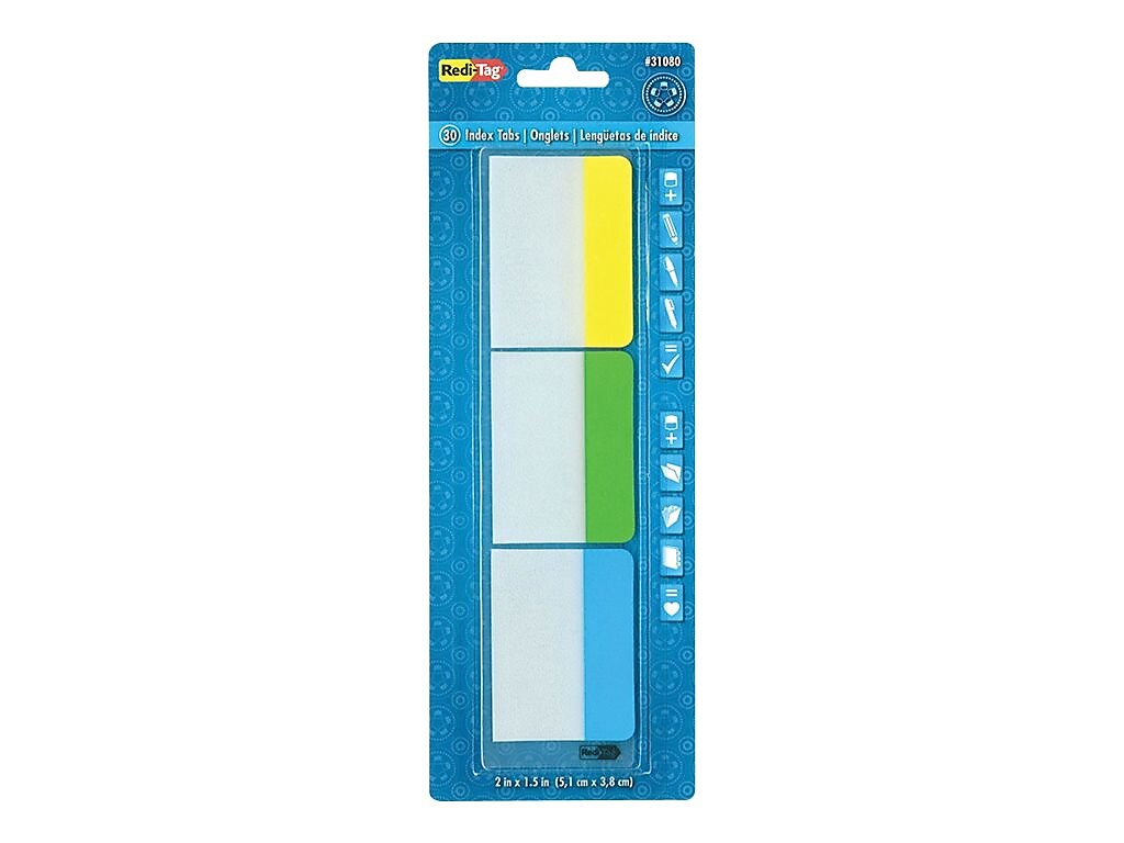 Redi-Tag Tabs, Assorted Colors, 1.5