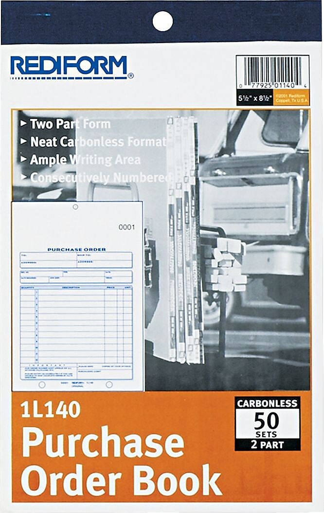 Rediform 2-Part Carbonless Purchase Requisitions, 5.5