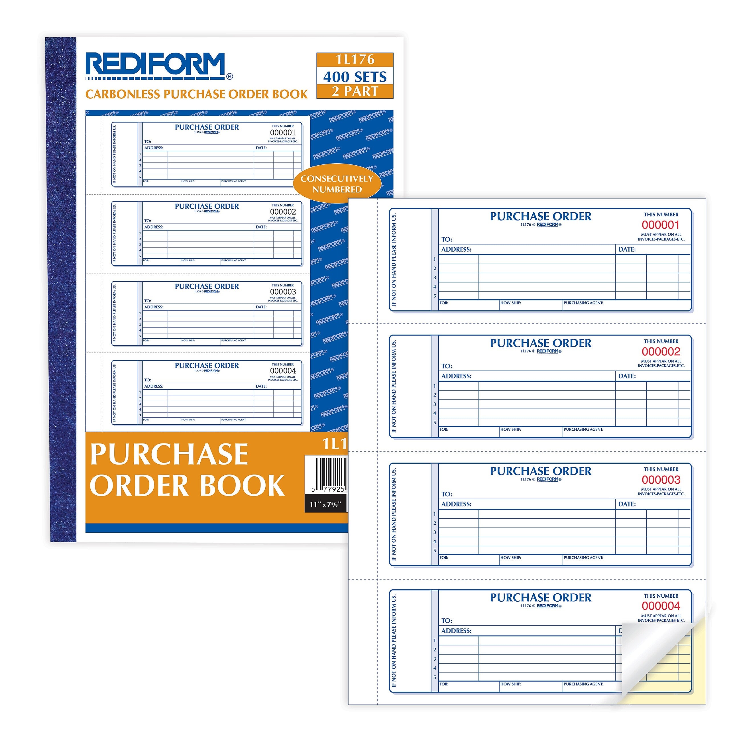 Rediform 2-Part Carbonless Purchase Requisitions, 7