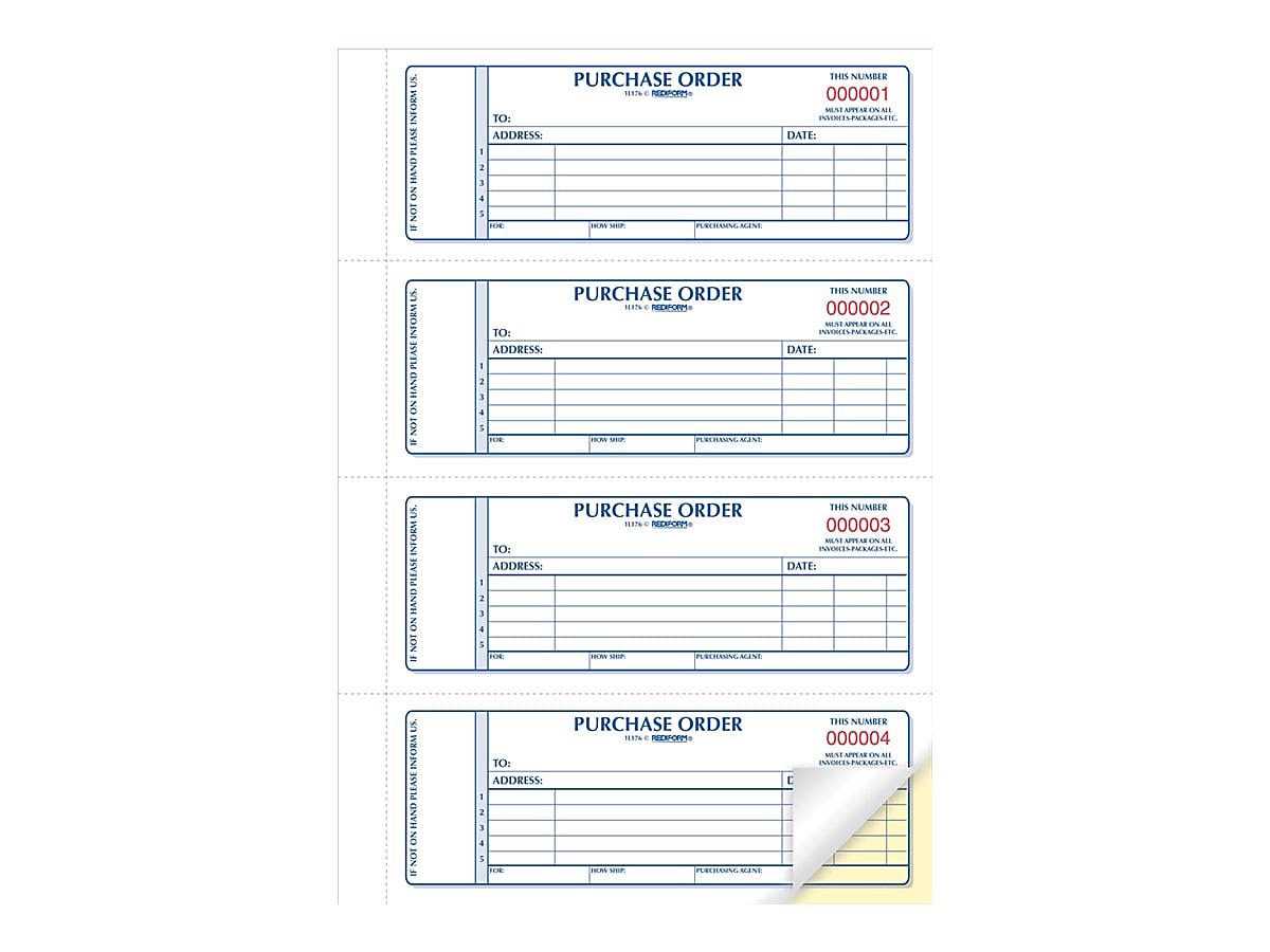 Rediform 2-Part Carbonless Purchase Requisitions, 7