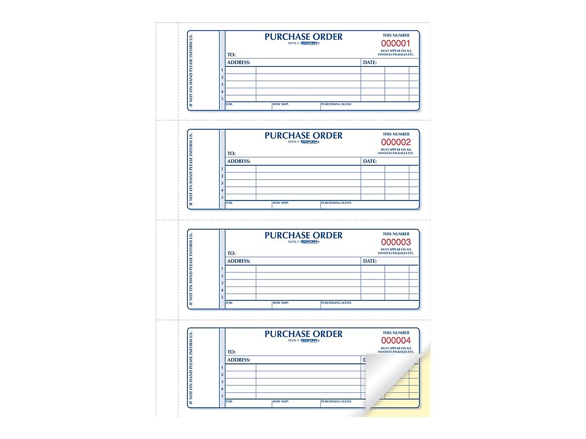Rediform 2-Part Carbonless Purchase Requisitions, 7