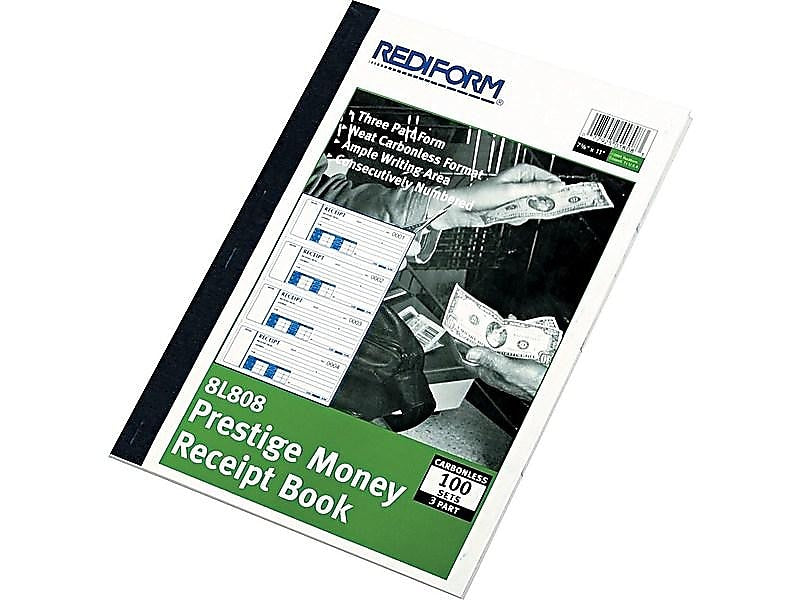 Rediform 3-Part Carbonless Receipts Pad, 7