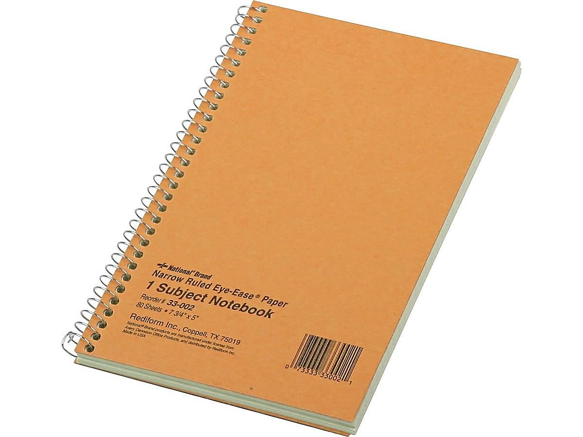 Rediform Brown Board Cover 1-Subject Notebooks, 5
