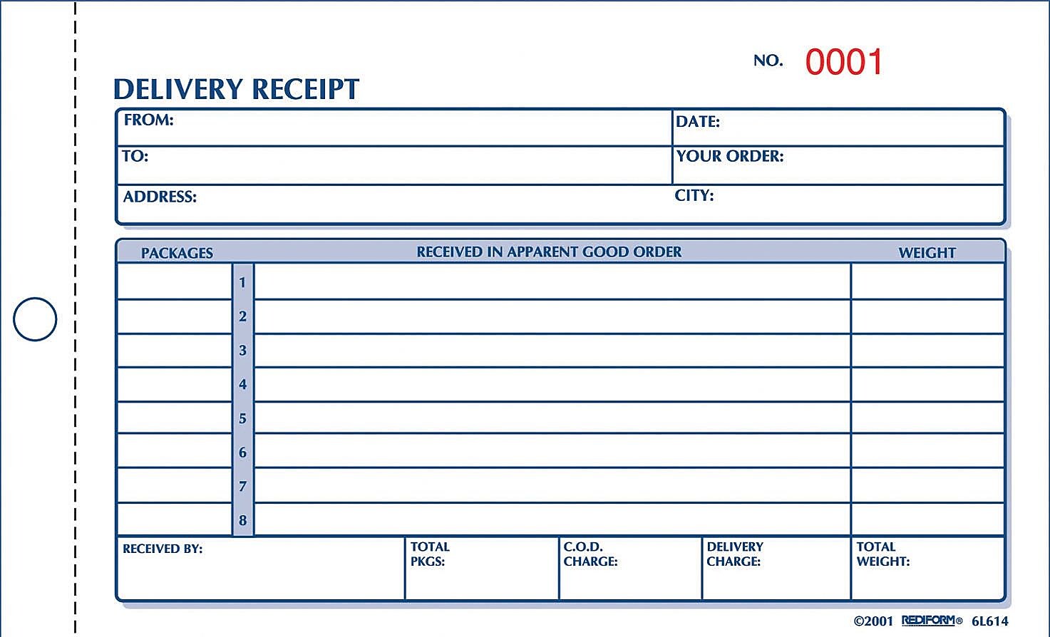 Rediform® Carbonless Delivery Receipt Books, 4-1/4