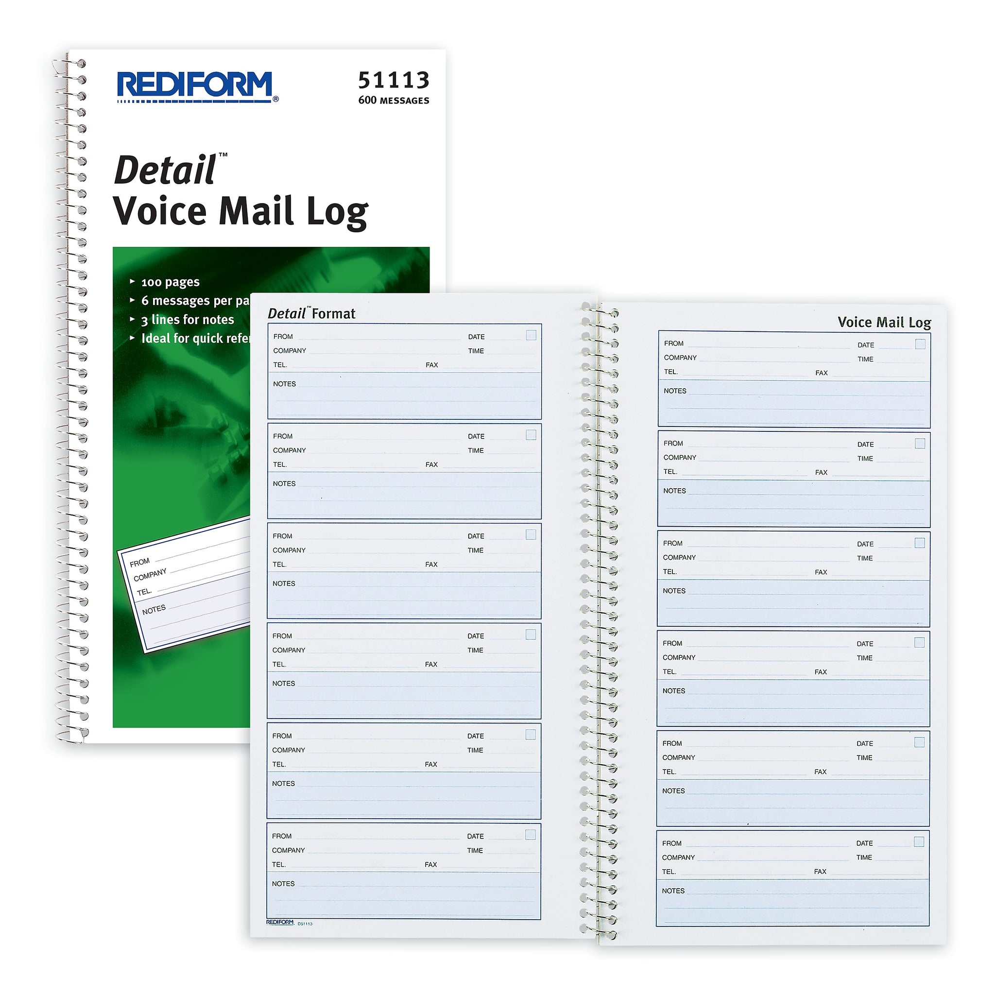 Rediform Detail Message Pad, 10.63