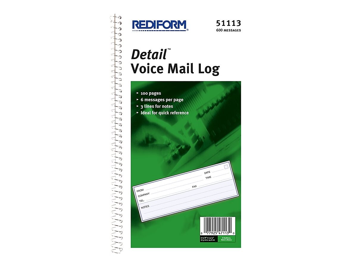 Rediform Detail Message Pad, 10.63