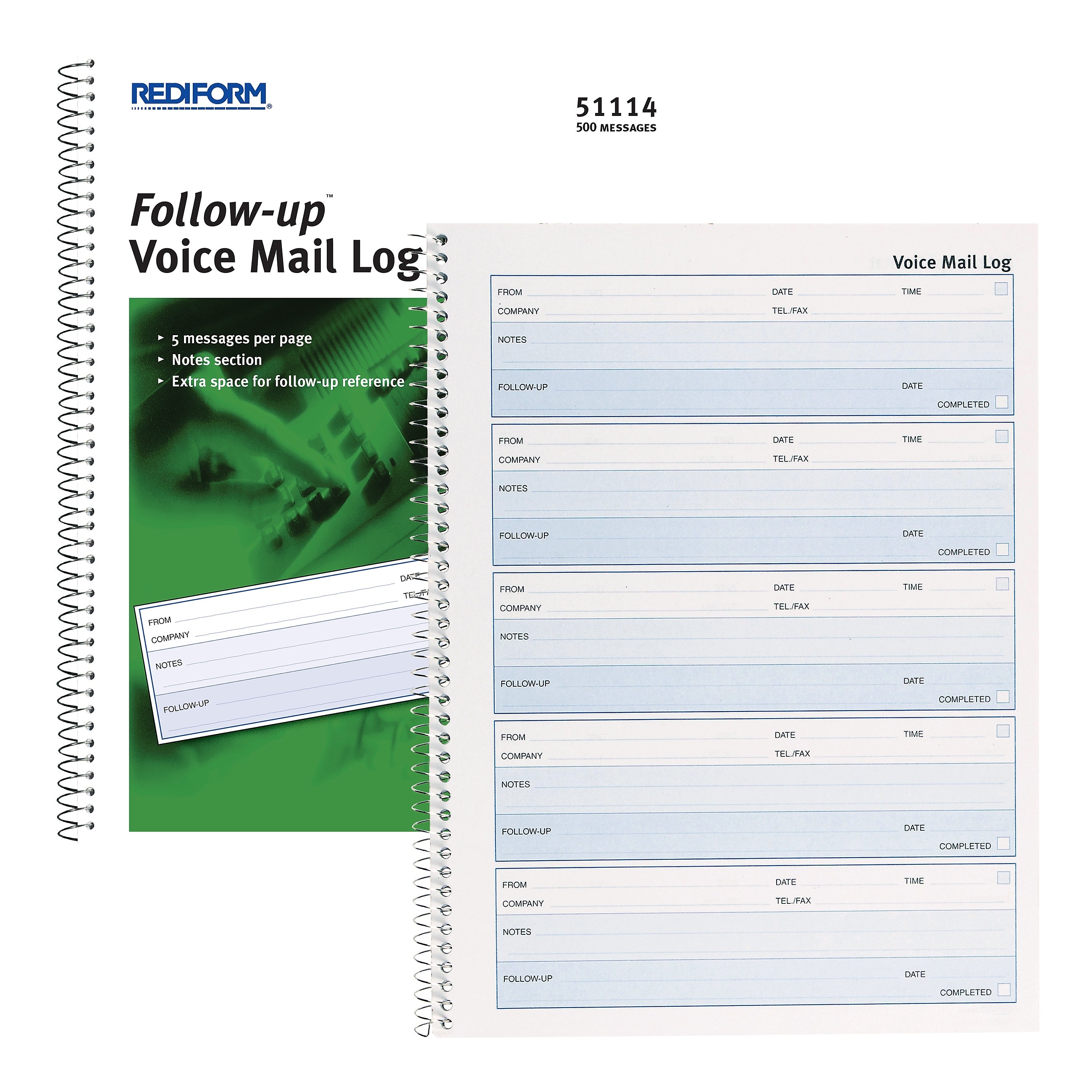 Rediform Follow Up Message Pad, 8